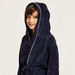 Juniors Textured Bathrobe with Hood and Tie-Ups-Towels and Flannels-thumbnail-3
