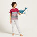 Juniors Striped Henley Neck T-shirt and Solid Pyjama Set-Nightwear-thumbnail-0