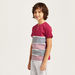 Juniors Striped Henley Neck T-shirt and Solid Pyjama Set-Nightwear-thumbnail-2