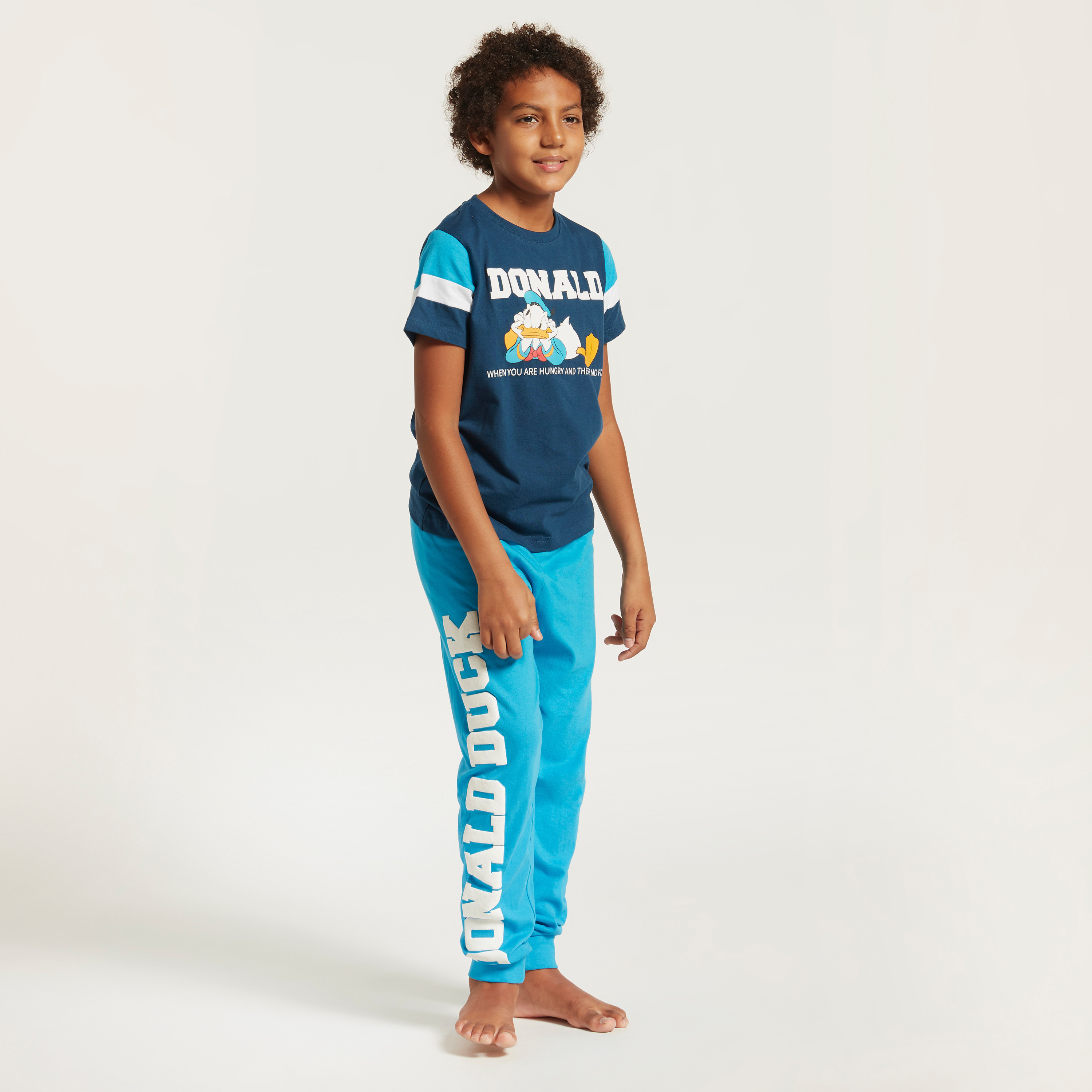 Buy Disney Donald Duck Print T shirt and Pyjama Set Online Babyshop UAE