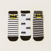 Batman Print Ankle-Length Socks - Set of 3-Socks-thumbnail-0