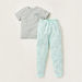 Love Earth Striped T-shirt and Whale Print Joggers-Nightwear-thumbnail-0