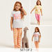 Juniors Printed Round Neck T-shirt and Pyjamas - Set of 2-Multipacks-thumbnail-0