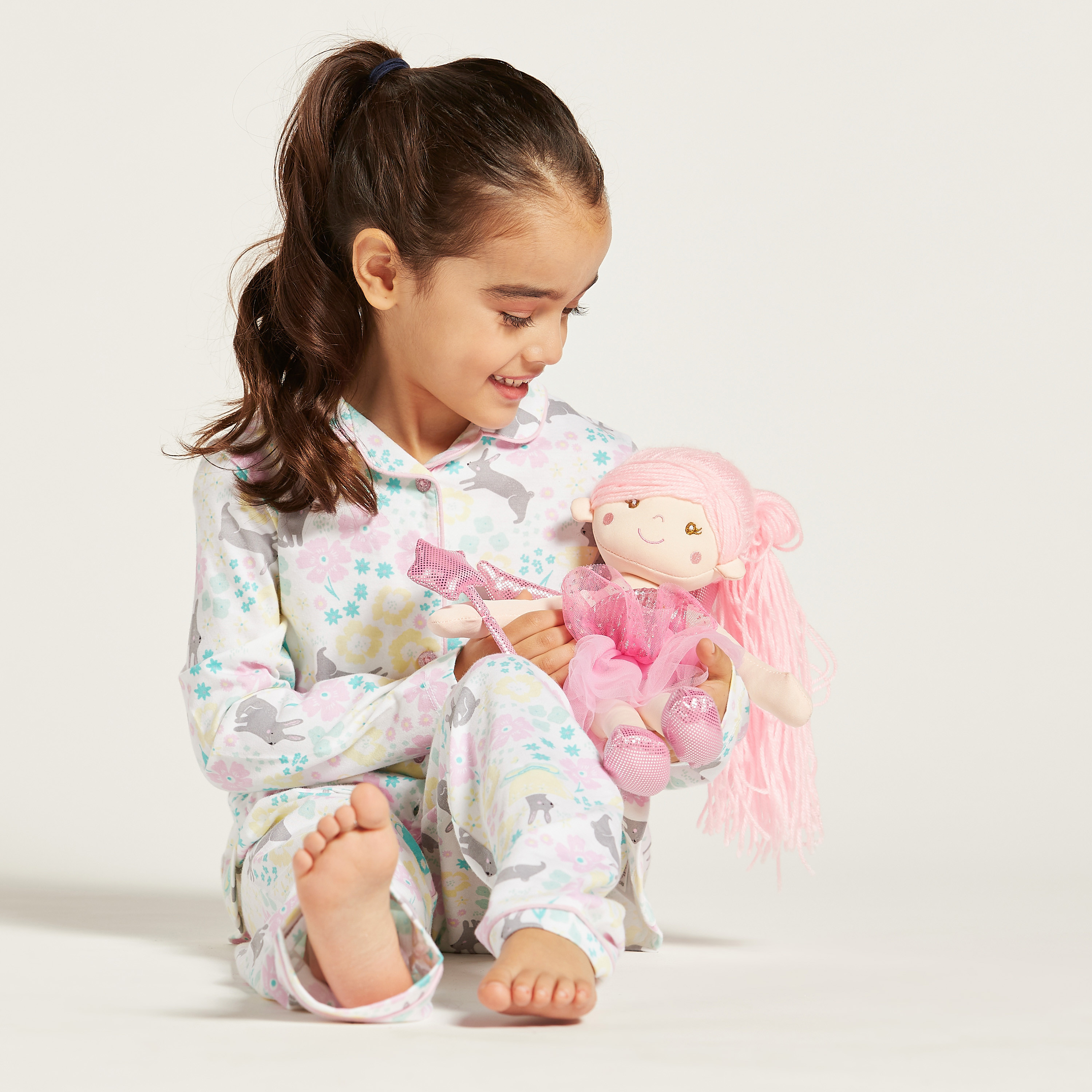 Juniors All-Over Print Sleepshirt and Full Length Pyjama Set-girls-clothing-nightwear-image-2