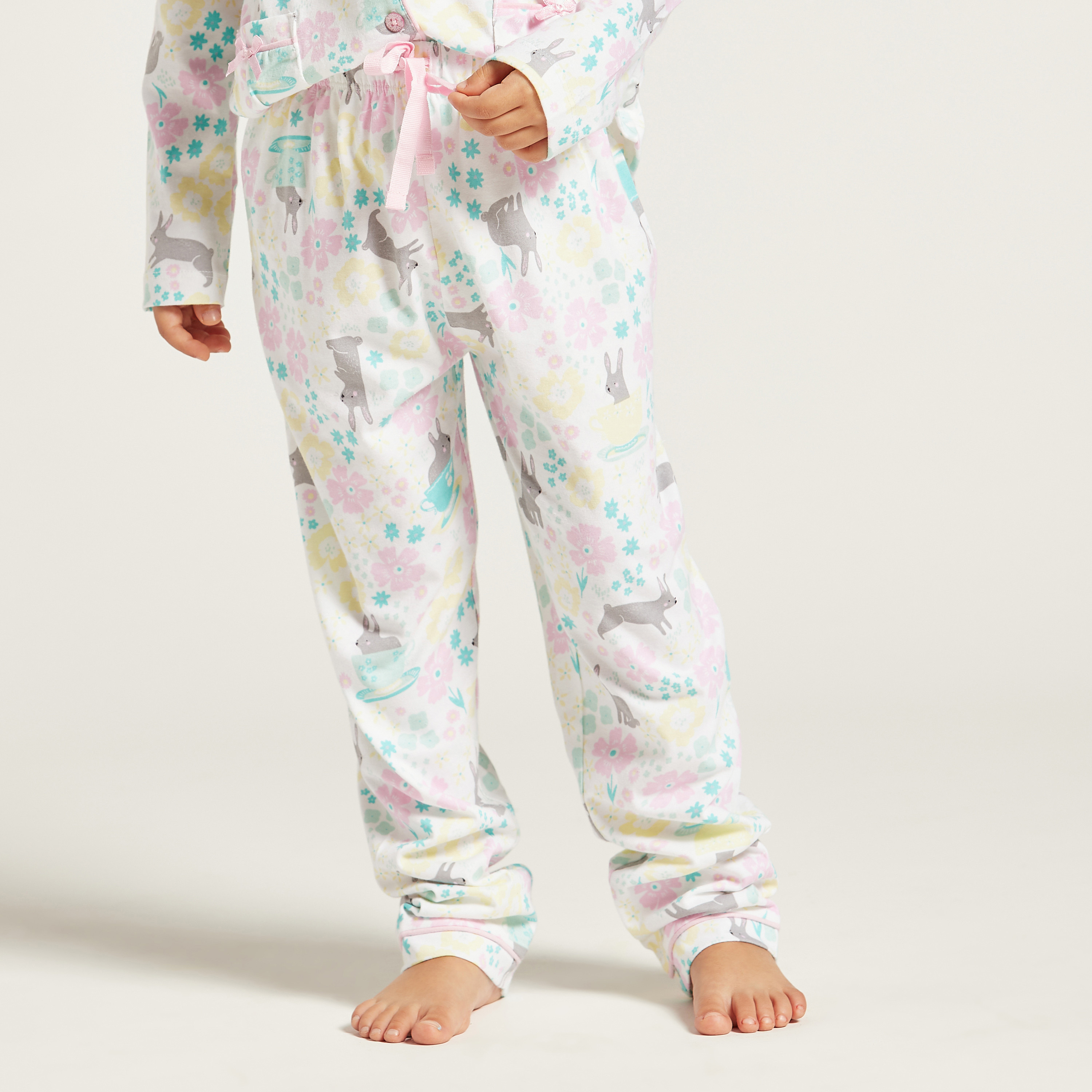 Juniors All-Over Print Sleepshirt and Full Length Pyjama Set-girls-clothing-nightwear-image-4