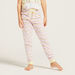 Juniors Bunny Print T-shirt with Pyjama Set-Pyjama Sets-thumbnail-3