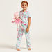 Juniors Flamingo Print Shirt and Full-Length Pyjama Set-Nightwear-thumbnail-0