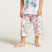 Juniors Printed Round Neck T-shirt and Capri Set-Pyjama Sets-thumbnail-2