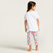 Juniors Printed Round Neck T-shirt and Capri Set-Pyjama Sets-thumbnail-3