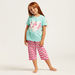 Juniors 4-Piece Printed Short Sleeves T-shirt and Pyjama Set-Pyjama Sets-thumbnail-1