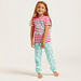 Juniors 4-Piece Printed Short Sleeves T-shirt and Pyjama Set-Pyjama Sets-thumbnail-4