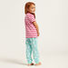 Juniors 4-Piece Printed Short Sleeves T-shirt and Pyjama Set-Pyjama Sets-thumbnail-6
