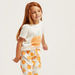 Juniors Orange Themed Round Neck T-shirt and Pyjamas - Set of 4-Nightwear-thumbnail-2