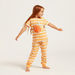 Juniors Orange Themed Round Neck T-shirt and Pyjamas - Set of 4-Nightwear-thumbnail-4
