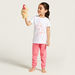 Juniors Graphic Print T-shirt and Solid Pyjama Set-Pyjama Sets-thumbnail-0