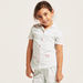 Juniors Striped Short Sleeves Sleepshirt and Pyjama Set-Pyjama Sets-thumbnail-2
