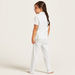 Juniors Striped Short Sleeves Sleepshirt and Pyjama Set-Pyjama Sets-thumbnail-3