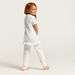 Juniors Printed T-shirt and Striped Pyjama Set-Pyjama Sets-thumbnail-4