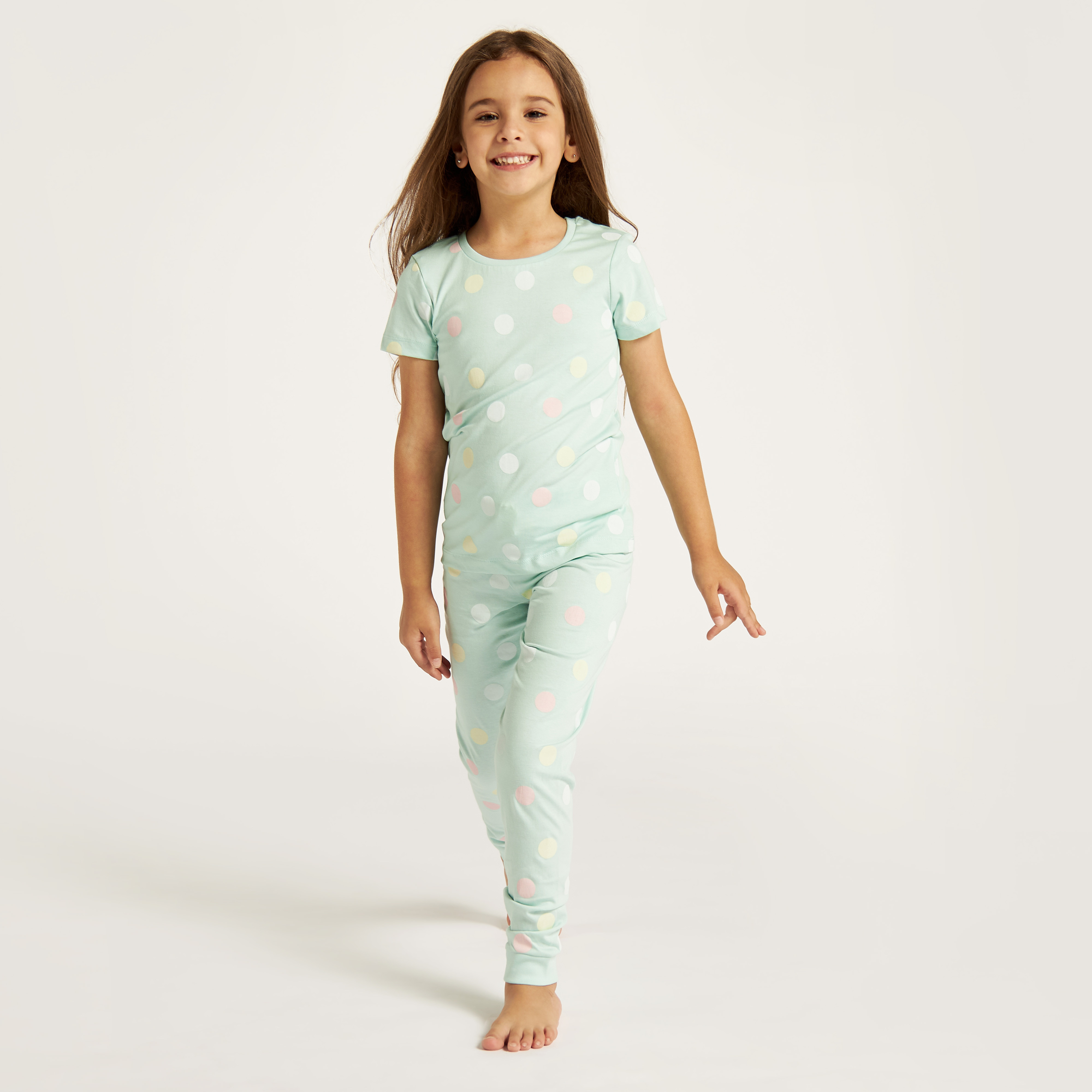 Juniors Printed Short Sleeve T-shirt and Pyjamas - Set of 2-baby-girls-clothing-multipacks-image-6