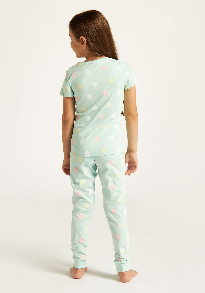 Juniors Printed Short Sleeve T-shirt and Pyjamas - Set of 2-Nightwear-image-6