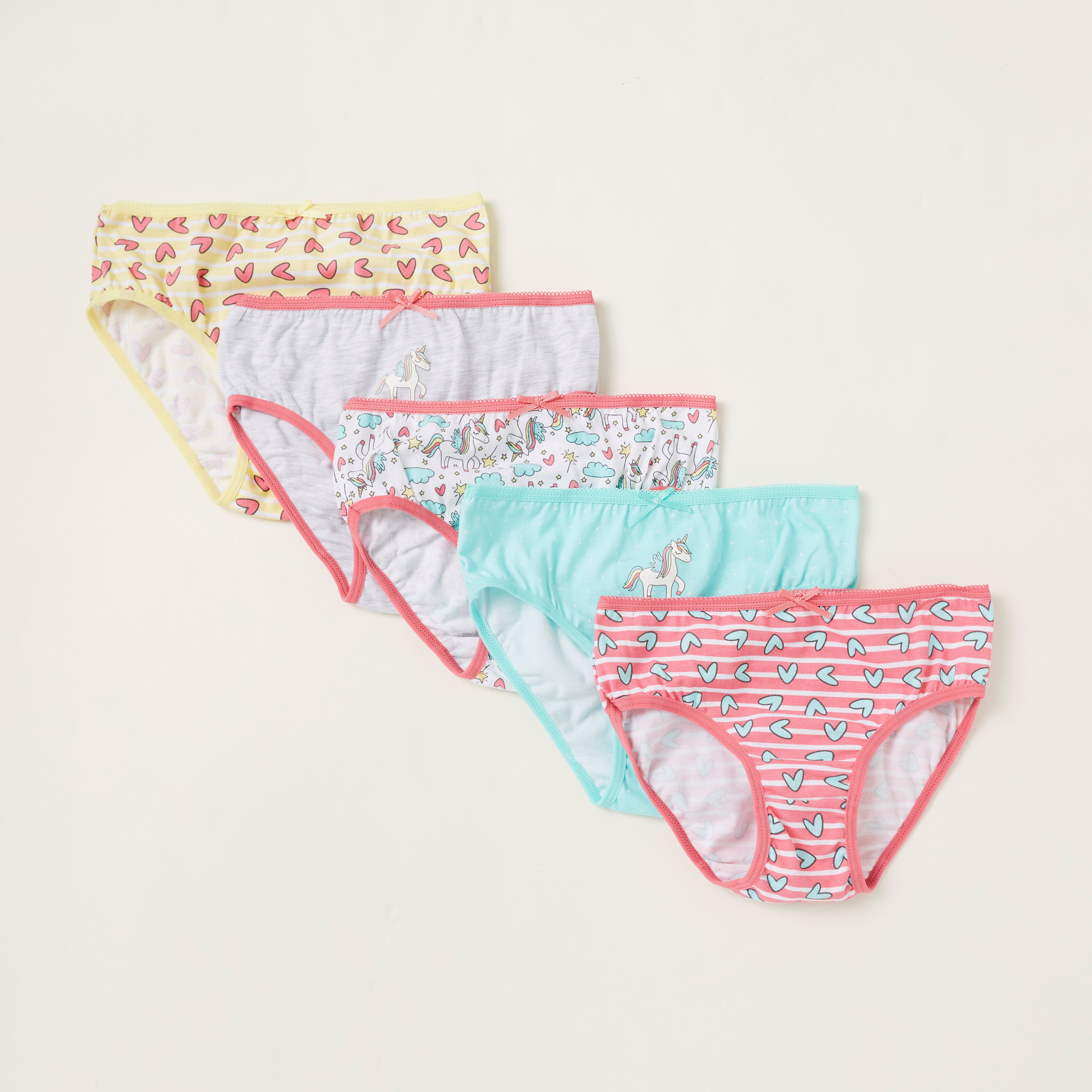 Juniors Printed Briefs Set of 5