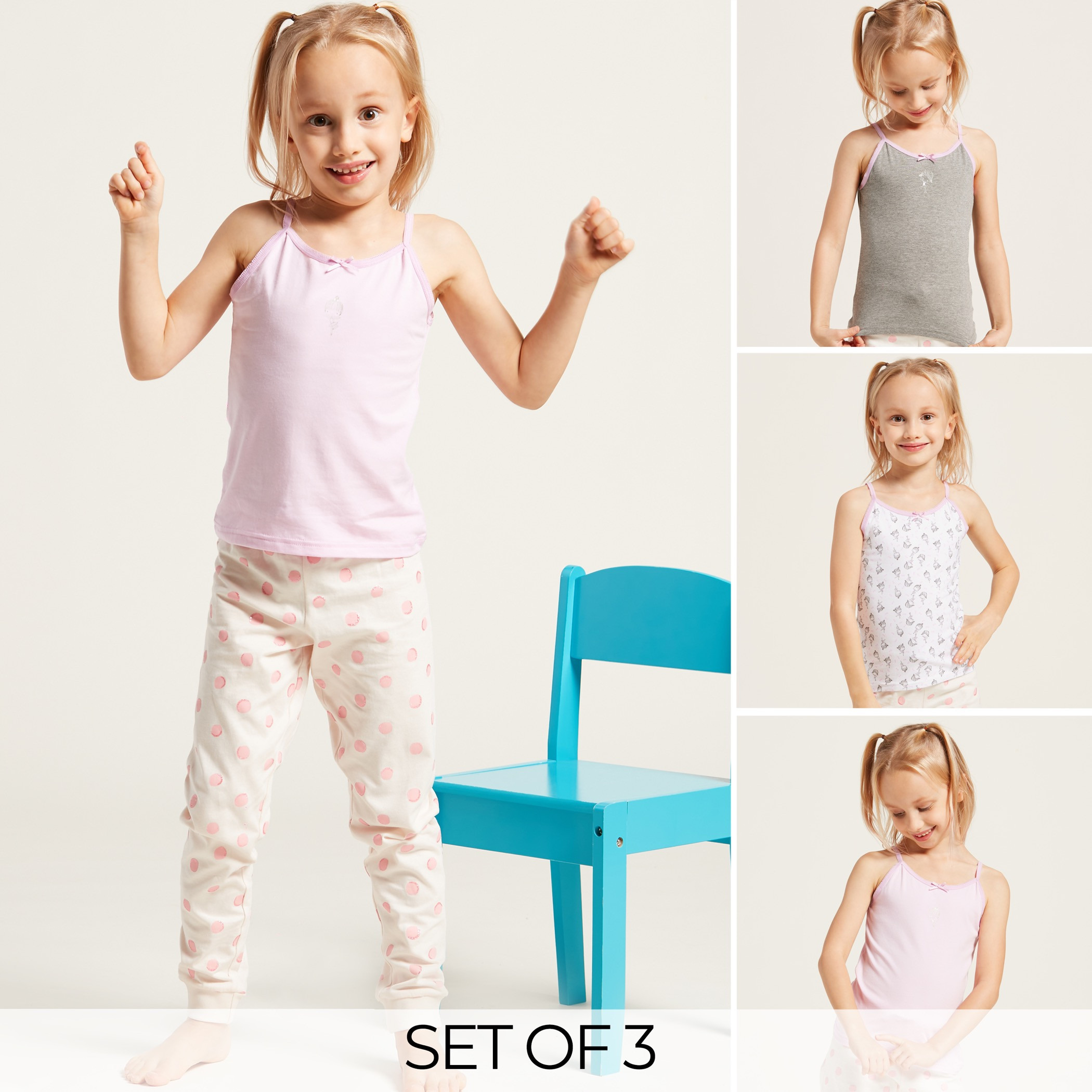 Juniors Assorted Round Neck Vest - Set of 3-girls-accessories-socks-image-1