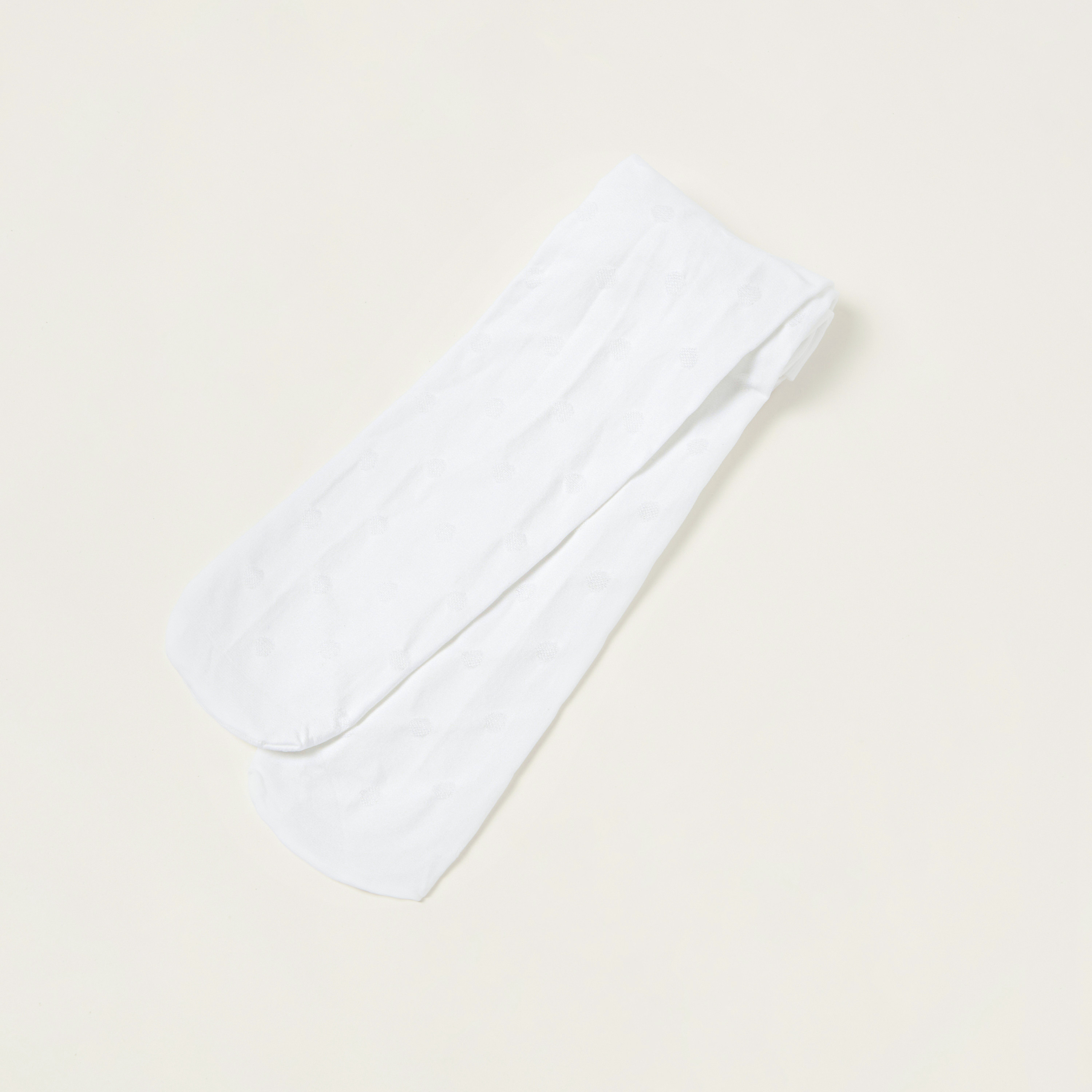 Juniors Solid Tights with Cuffed Hem-girls-accessories-socks-image-1