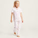 Juniors All-Over Floral Print Short Sleeves Sleepshirt and Pyjama Set-Pyjama Sets-thumbnail-1