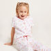 Juniors All-Over Floral Print Short Sleeves Sleepshirt and Pyjama Set-Pyjama Sets-thumbnail-2