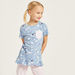 Juniors All-Over Print T-shirt and Solid Pyjama Set-Nightwear-thumbnail-1