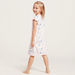 Juniors Graphic Print Sleep Dress with Cap Sleeves - Set of 2-Pyjama Sets-thumbnail-3