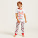 Sanrio Barbie Hello Kitty Typographic Print T-shirt and Joggers Set-Pyjama Sets-thumbnail-1