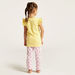 Disney Daisy Duck Print T-shirt and Printed Pyjama Set-Pyjama Sets-thumbnail-4