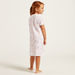 Marie Print Round Neck Night Dress - Set of 2-Pyjama Sets-thumbnail-3