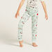Printed Round Neck T-shirt and Full Length Pyjama Set-Pyjama Sets-thumbnail-3
