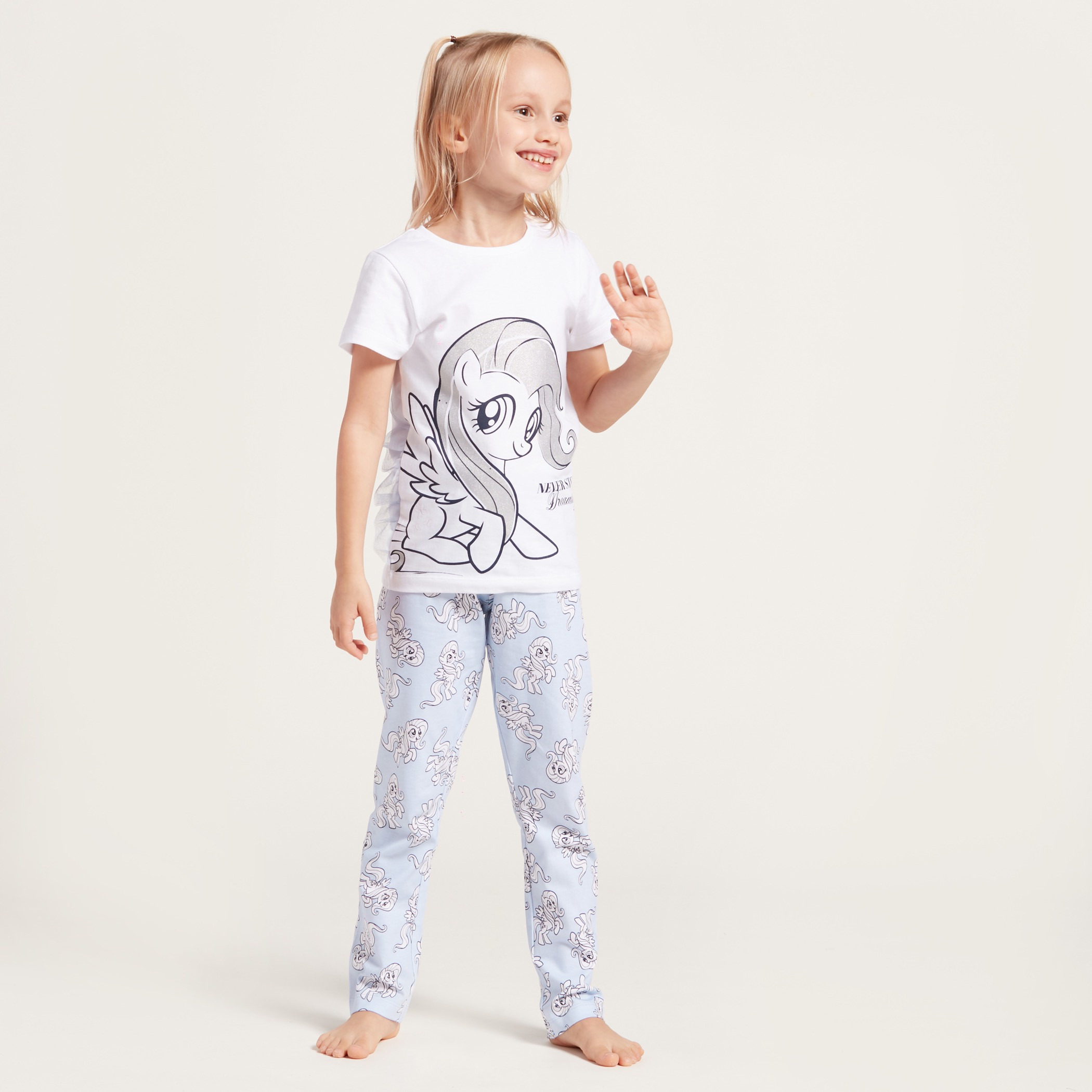My Little Pony Graphic Print T-shirt and All-Over Print Pyjama Set-girls-clothing-nightwear-image-2