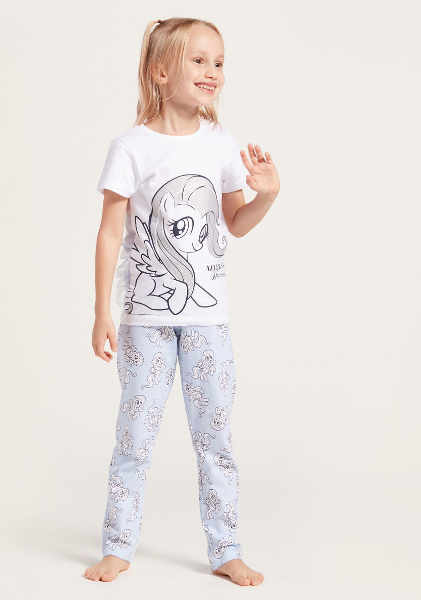 My Little Pony Graphic Print T-shirt and All-Over Print Pyjama Set-Nightwear-image-1