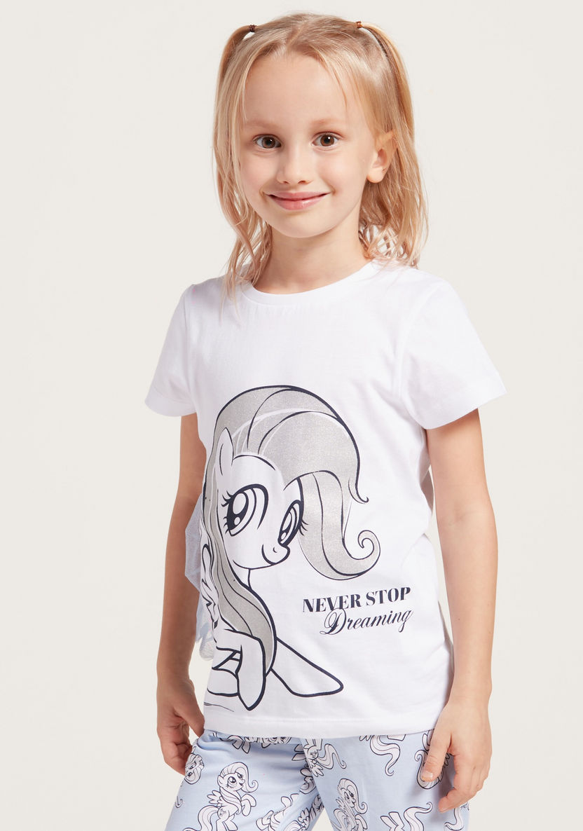 My Little Pony Graphic Print T-shirt and All-Over Print Pyjama Set-Nightwear-image-2