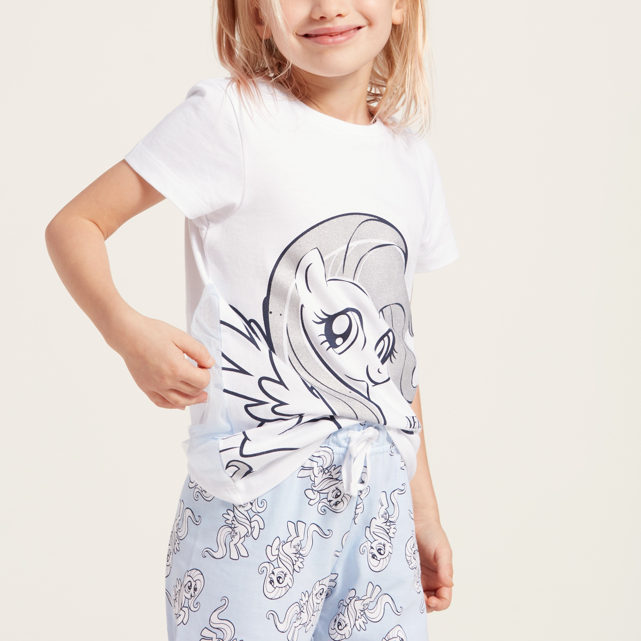 My Little Pony Graphic Print T-shirt and All-Over Print Pyjama Set-girls-clothing-nightwear-image-4