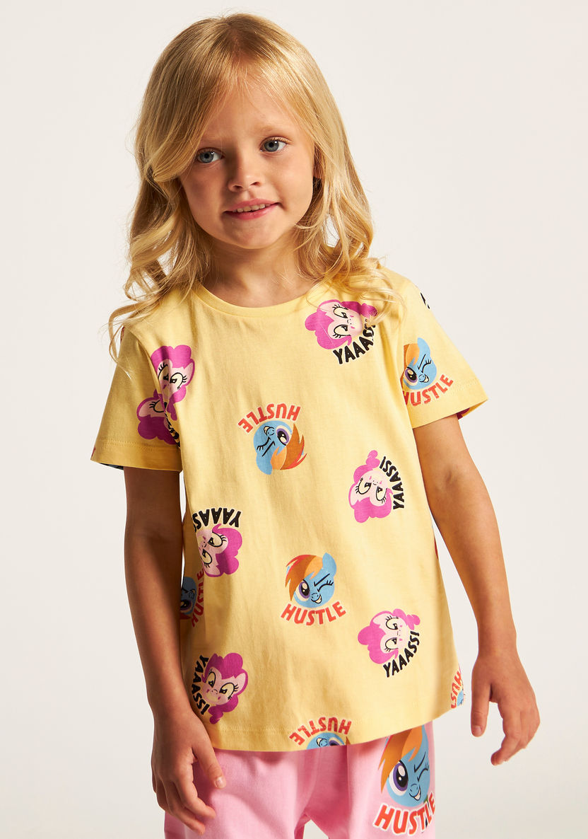 Hasbro Printed Round Neck T-shirt and Pyjama - Set of 2-Multipacks-image-6