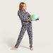 Juniors All-Over Floral Print Sleepshirt and Pyjama Set-Nightwear-thumbnail-0