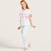 Juniors 4-Piece Graphic Print T-shirt and Pyjama Set-Nightwear-thumbnail-1