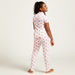 Juniors All-Over Print Short Sleeves Sleepshirt and Pyjama Set-Nightwear-thumbnail-4