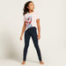 Juniors Graphic Print T-shirt and Jog Pants Set-Nightwear-thumbnail-0