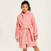 Juniors Embroidered Bathrobe with Hood and Long Sleeves-Towels and Flannels-thumbnail-0
