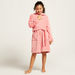 Juniors Embroidered Bathrobe with Hood and Long Sleeves-Towels and Flannels-thumbnail-1