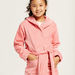 Juniors Embroidered Bathrobe with Hood and Long Sleeves-Towels and Flannels-thumbnail-2