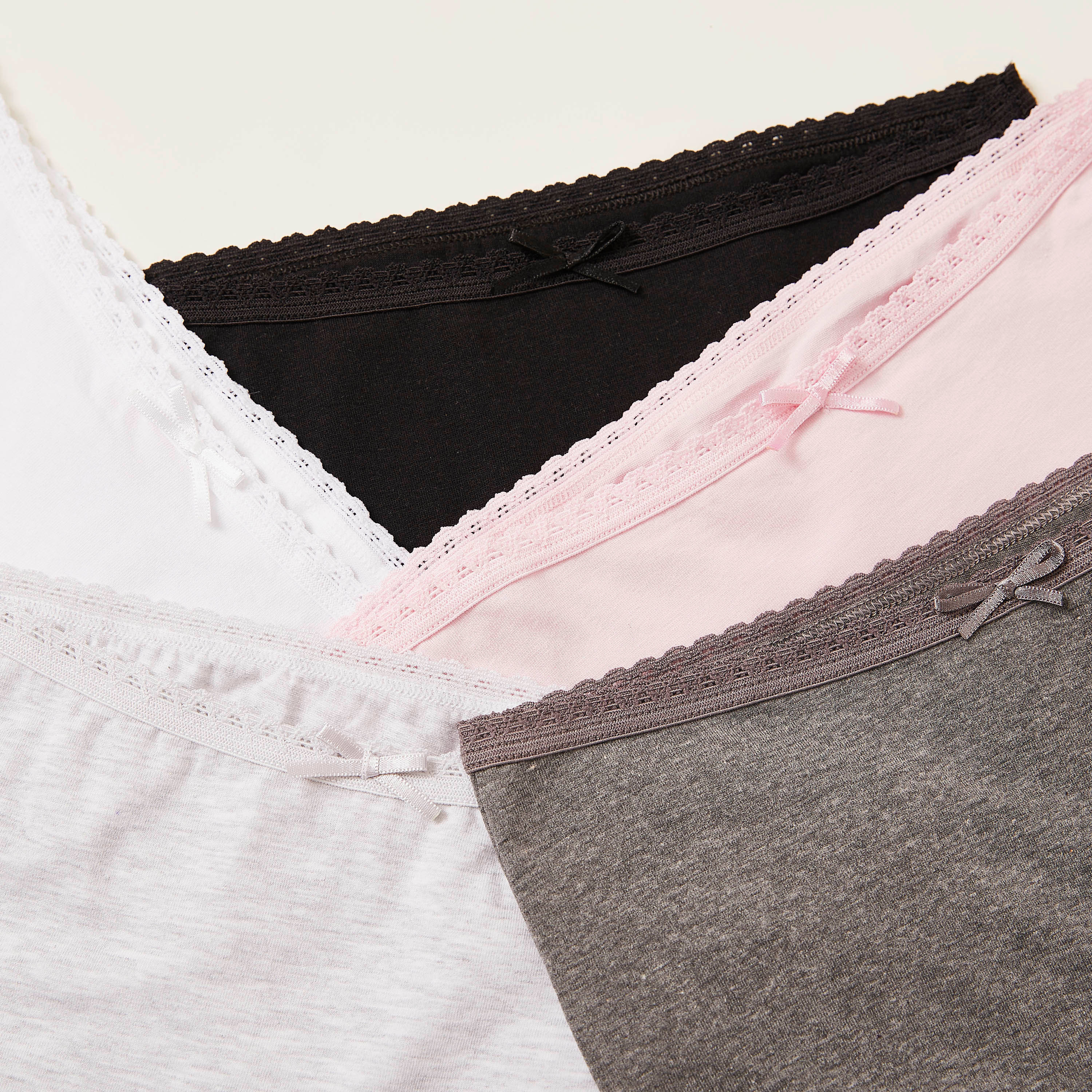 شورتات داخلية سادة بخصر مطّاطي من جونيورز - طقم من 5 قطع-girls-clothing-multipacks-image-4