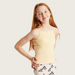 Juniors Solid Vest with Lace and Bow Detail-Vests-thumbnailMobile-1