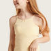 Juniors Solid Vest with Lace and Bow Detail-Vests-thumbnailMobile-3